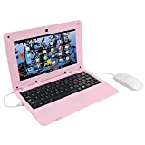 10.1' Inch Kids Netbook Laptop, Powered by Android 6.0, Quad Core Processor, 1gb Ram, 8gb Storage, Bluetooth, WiFi, + Customized Laptop Bag,-Pink