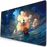 kiyokidy Anime One Piece Mouse Pad,Extended Gaming Mouse Pad with Stitched Edges, Large Mouse pad with Non-Slip Rubber Base for Work & Gaming, Office & Home, 31.5x15.7inch