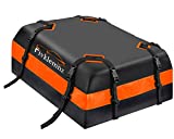 FIVKLEMNZ 15 Cubic Car Roof Bag Cargo Carrier, Waterproof Rooftop Cargo Carrier with Anti-Slip Mat + 8 Reinforced Straps + 4 Door Hooks, Suitable for All Vehicle with/Without Rack (15 Cubic)