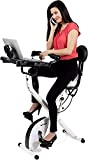 FitDesk Desk Bike 3.0 - Folding Exercise Bike for Work from Home Fitness, Stationary Bike and Desk Exercise Equipment with Built-in Tablet Holder, Desk Workout Equipment, Extension Kit Not Included