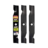 Maxpower 561735B 3 Blade Set for Many 48 in. Cut Craftsman, Husqvarna, Poulan Mowers Replaces OEM #'s 173920, 180054, PP24005, Black