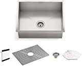 Kohler K-20023-PC-NA Sterling Ludington 24' Under-Mount Single-Bowl Kitchen Sink with Accessories, 24 inch, Stainless Steel