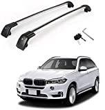 MotorFansClub Roof Racks Crossbars Fit for Compatible with BMW X5 F15 2014-2018 Lockable Baggage Luggage Racks Roof Rail Cross Bars