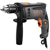 KSEIBI 1/2 inch Electric Corded Hammer Drill, 6 Amp Small drill Machine, Variable Speed, 0-2600 RPM, Depth Gauge, Reverse Function Impact Drill (KSB 710-D)