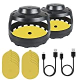 Qremove Flea Trap,Plug-in Flea Light with 5V Warm Blue LED Light,Replacement Discs Available,Sticky-catching Flies,Cockroach Fly Trap Mosquito Killer,Pet Safe,Best Pest Control (2 Pack Flea Trap Set)