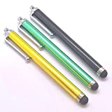 3pack Universal Screen Metal Touch Stylus Pen for Android Device Mobile Phone Cell Smart Phone Tablet iPad iPhone (Multicolor 3pcs)