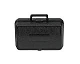 PFC Plastic Plastic Carrying Case with Foam, 12' x 8' x 3 3/4', Black (120-080-038-5SF)