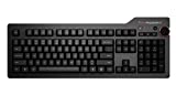 Das Keyboard 4 Root Wired Mechanical Keyboard, Cherry MX Brown Mechanical Switches, 2-Port USB 2.0 Hub, Laser Etched Keycaps, Volume Knob, Aluminum Top (104 Keys, Black)