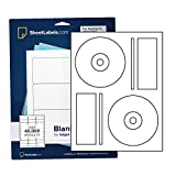CD DVD Labels, Memorex Compatible, Labels from SheetLabels.com, Laser or Inkjet Printable, Easy to Peel, 50 Labels - 25 Sheets