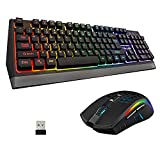 G-LAB Combo Tungsten - Backlit Wireless Gaming Keyboard and Mouse Set – QWERTY Wireless Gaming Keyboard + 2400 DPI Wireless Gaming Mouse - Wireless Keyboard Mouse Pack for PC PS4 PS5 Xbox One/X/S