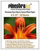 8' X 10' Premium Faux Glossy Canvas Inkjet Photo Paper - 50 Sheets