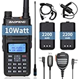 Ham Radio Baofeng BF-H6 10W High Power Two Way Radio Dual Band Handheld Walkie Talkie(UV-5R Upgraded Version) with PL2303 USB Programming Cable etc Extended Kit