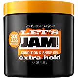 SoftSheen-Carson Let's Jam! Shining and Conditioning Hair Gel by Dark and Lovely, Extra Hold, All Hair Types, Styling Gel Great for Braiding, Twisting & Smooth Edges, Extra Hold, 4.4 oz
