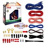 Pyle Car Audio Wiring Kit - 20ft 8 Gauge Power Wire 1000 Watt Amplifier Hookup for Battery Head Unit & Stereo Speaker Installation Sound System - Marine Grade Cable Wired & Gold Plated Fuse PLMRAKT8