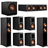 Klipsch 7.1 System with 2 RP-5000F Floorstanding Speakers, 1 Klipsch RP-404C Center Speaker, 4 Klipsch RP-500M Surround Speakers, 1 Klipsch SPL-100 Subwoofer