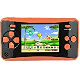 Portable Handheld Games for Kids 2.5' LCD Screen Game Console TV Output Arcade Gaming Player System Built in 182 Classic Retro Video Games Birthday for Your Boys Girls(Orange)