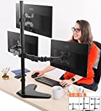 Stand Steady Freestanding 3 Monitor Mount Desk Stand | Height Adjustable Triple Monitor Stand with Full Articulation VESA Mounts | Fits Most LCD/LED Monitors 13-32 Inches | Easy Set-Up 3 Monitor Arm