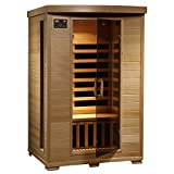 HEATWAVE Radiant Saunas 2-Person Hemlock Infrared Sauna with 6 Carbon Heaters, Chromotherapy Lighting, Oxygen Ionizer