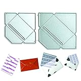 DIY Scrapbooking Artist Pop up Envelope Cutting Dies, Metal Die Cuts Cutting Dies Stencil for DIY Scrapbooking Embossing Paper Cards Making Decorative Craft Supplies New Year