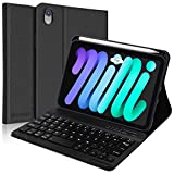 iPad Mini 6 Keyboard Case, Compatible with iPad Mini 6th Generation 8.3 inch, SENGBIRCH Smart Wireless Keyboard Cover, iPad Mini 6 Case with Keyboard 2021 - Removable Bluetooth Keyboard, Black