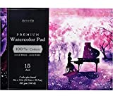 Art-n-Fly 100% Cotton Watercolor Paper Cylinder Mold 15 Sheets 140lb/300gsm Professional Grade