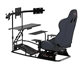 Volair Sim Universal Flight or Racing Simulation Cockpit Chassis with Triple Monitor Mounts