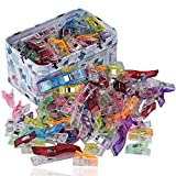 RAGNAROS Multipurpose Sewing Clips For Quilting Crafting With Tin Box Assorted Colors 110 Pack 2 Size100 Small 10 Large
