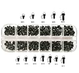 Persberg 360pcs 12sizes Laptop Notebook Tiny Computer Replacement electronic Screws Assortment Kit Black,M2 M2.5 M3,for Lenovo Toshiba Gateway Samsung HP IBM Dell Sony Acer Asus SSD HardDisk SATA(169)