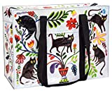 Blue Q Shoulder Totes: Hefty Zipper, Exterior Pocket, Reinforced Floor. (Black Cat)