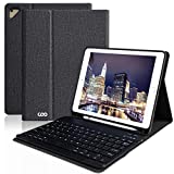 iPad Keyboard Case with Pencil Holder for 9.7 iPad Pro 2018 (6th Gen) /2017 (5th Gen), iPad Air 2/Air 1, Wireless Bluetooth Detachable Protective Cover, Smart Auto Sleep-Wake (Black)