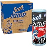 Scott Shop Towels Original (75130), Blue Shop Towels, 1 Roll/Pack, 30 Packs/Case