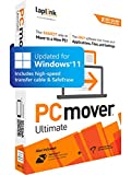 Laplink PCmover Ultimate 11 | Moves your Applications, Files and Settings from an Old PC to a New PC | Includes Optional Ethernet Cable | 1 Use