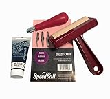 Speedball Super Value Block Printing Starter Kit – Includes Ink, Brayer, Lino Handle and Cutters, Speedy-Carve