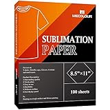 MECOLOUR Sublimation Paper 8.5'x11' 100 Sheets 125 gsm Heat Transfer Paper for Inkjet Printer with Sublimation Ink, for T-shirts, Tumblers, Mugs