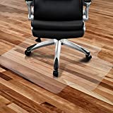Office Chair Mat for Hardwood Floor & Tile Floor, 47'x36' Plastic Anti-Slip Floor Protector for Home Office, Under Desk Computer Gaming Chair Mat, Transparent, Can't be Used on Carpet