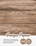 Brown Wood Flat Lay Scrapbook Paper: Decorative Scrapbooking Paper for Crafting, Card Making, Decorations, Collage, Printmaking, 8.5x11, 25 Pack, Wood ... Specialty Paper Pad (Stationery Paper)