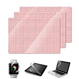 RED SHIELD Universal Screen Protector 13' for Tablet, Set of 3, Smartphone Smartwatch Gaming Device & GPS, High Definition Crystal Clear Anti-Scratch Anti-Fingerprint Film, Easy Cut with Guidelines