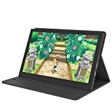 for Raspberry Pi 4 Portable Monitor 7.0 inch Screen - IPS Capacitive Display 1024x600, Second Screen with Laptop, Mini HDMI - Compatible with Raspberry Pi, for PS4 etc, with Leather Holder Case