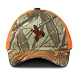 Speedy Pros Camo Mesh Trucker Hat Grouse Embroidery Cotton Neon Hunting Baseball Cap Strap Closure One Size Orange Camo Design Only