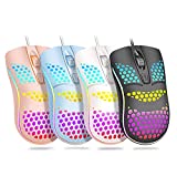 SHIOND 4 Pack Gaming Wired Mouse, Office Notebook Mice Mouse Pro Gamer 4 Button Wired Optical Mouse for Desktop Laptop 1600 DPI USB Gaming Mice