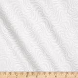 Ramblings 11 Wave White on White, Fabric by the Yard