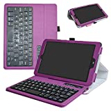 Mama Mouth for LG G Pad X2 8.0 Plus Keyboard Case,Slim Stand PU Leather Cover with Romovable Keyboard for T-Mobile LG G Pad X2 8.0 Plus V530 /Sprint LG G Pad F2 8.0 LK460 Tablet,Purple