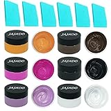 JAJADO 6 Jars Chalk Paste Paint Set with 6 Pcs Adhesive Stencil Squeegees, Mesh Transfers Stencil Paste Ink Painting on Wood, Fabric, Furniture, Chalkboard, Canvas, DIY Home Decor Stencil Paint