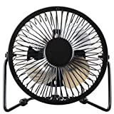 Cimostar Mini USB Desk Cooler Fan,(Metal Design, Large Air Flow, Quiet Operation), Black