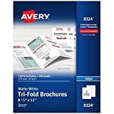 AveryTri-Fold Printable Brochure Paper, Inkjet Printers, 100 Brochures and Mailing Seals, 8.5 x 11 (8324)