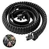 CVLIFE Rifle Sling 550 Paracord Sling 2 Point Sling with Tri-Lock Swivel Rifle Paracord Strap for Hunting and Outdoor Black