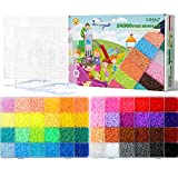 24000 x Fuse Beads Kit, LIHAO 48 Colors 2.6mm Mini Fuse Beading Kit, Multicolored Iron on Fused Beads Kit, Great Supplies for Fuse Beads Artist, Kid's Birthday Gift