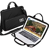 Laptop Case for 13-14 Inch Macbook Pro Air Chromebook HP Lenovo Work-in Notebook Computer Hard Shell Laptop Bag for Men Women With Pouch and Shoulder Strap