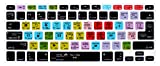 HRH After Effects Shortcuts Hotkey Silicone Keyboard Cover Skin for MacBook Air 13,for MacBook Pro13/15/17(with or w/Out Retina Display,2015 or Older Version)&for iMac Older,USA and European Layout