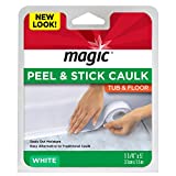 Magic American Tub/Floor Peel and Stick Caulk, 1-1/4' x 5', white
